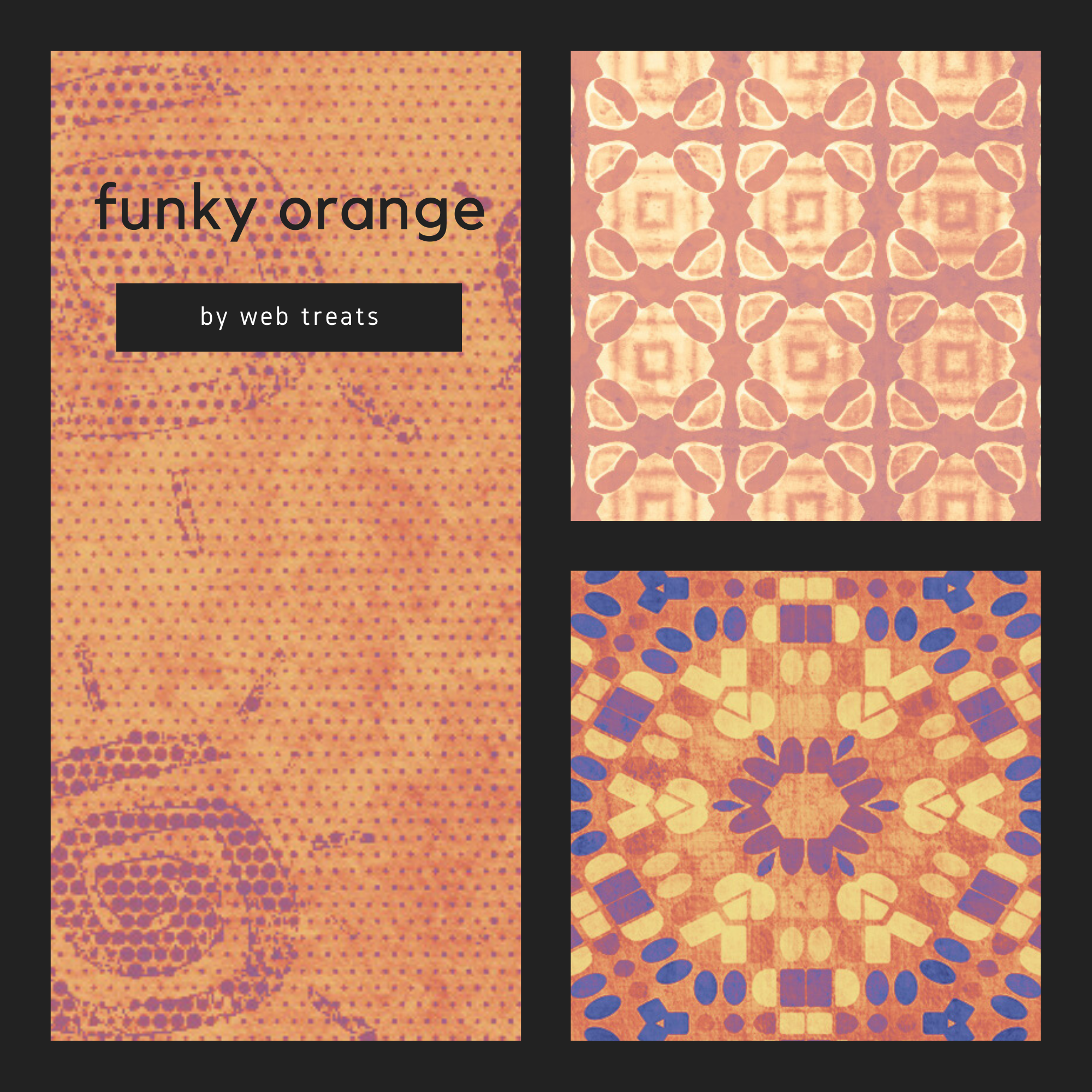 funky orange textures