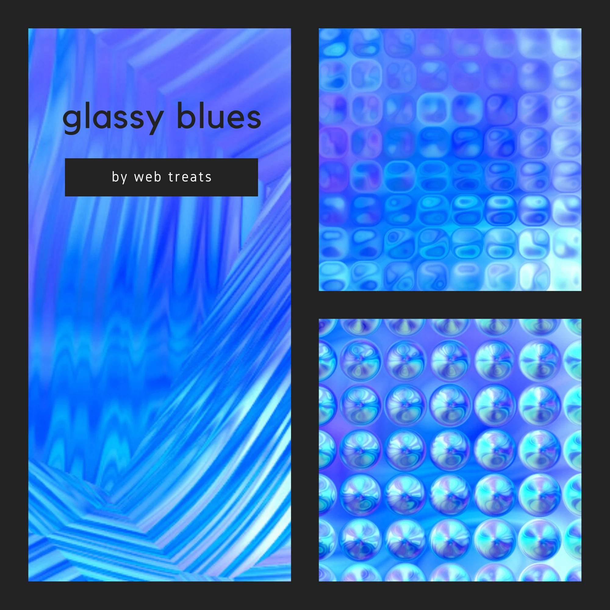 glassy blues textures