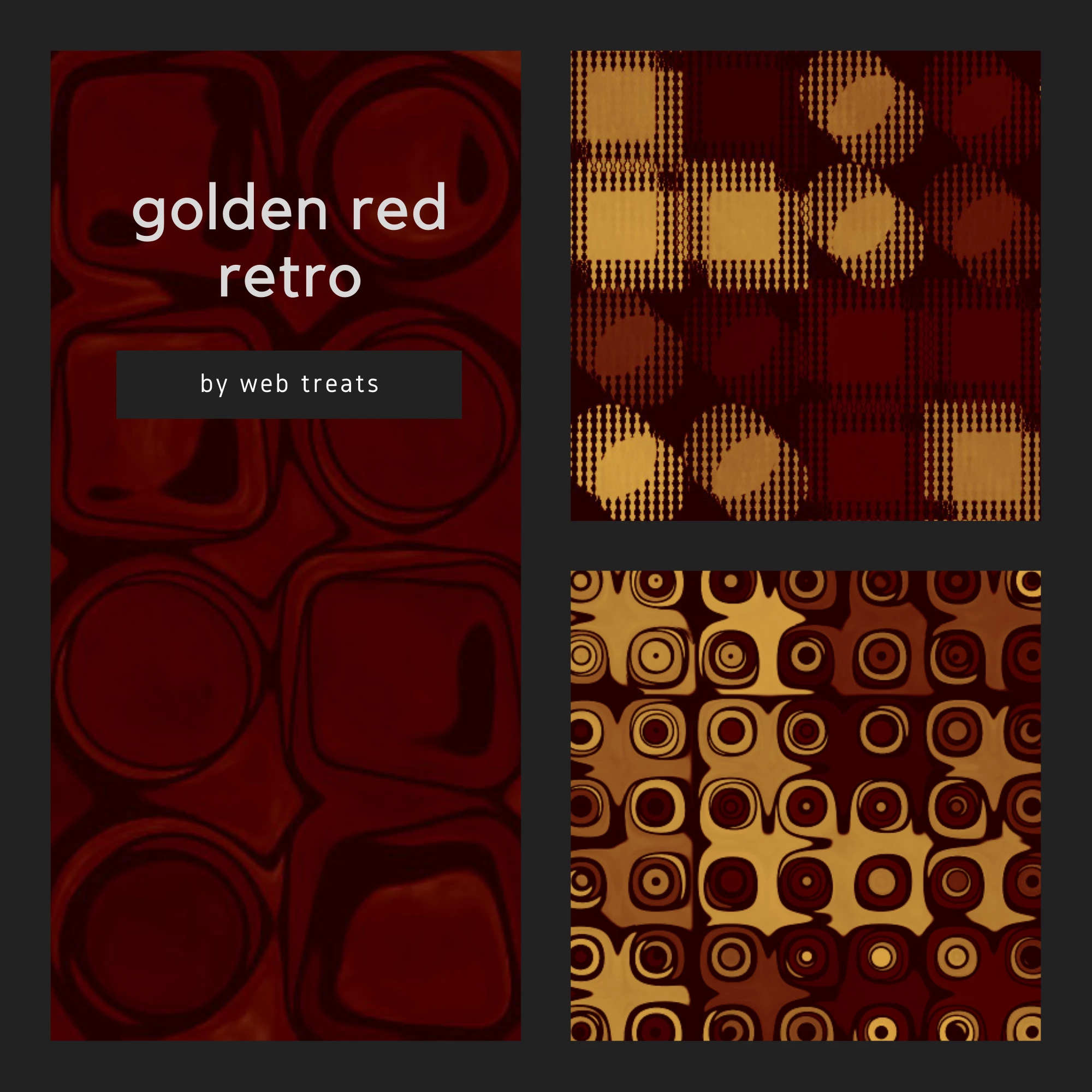 golden red retro textures
