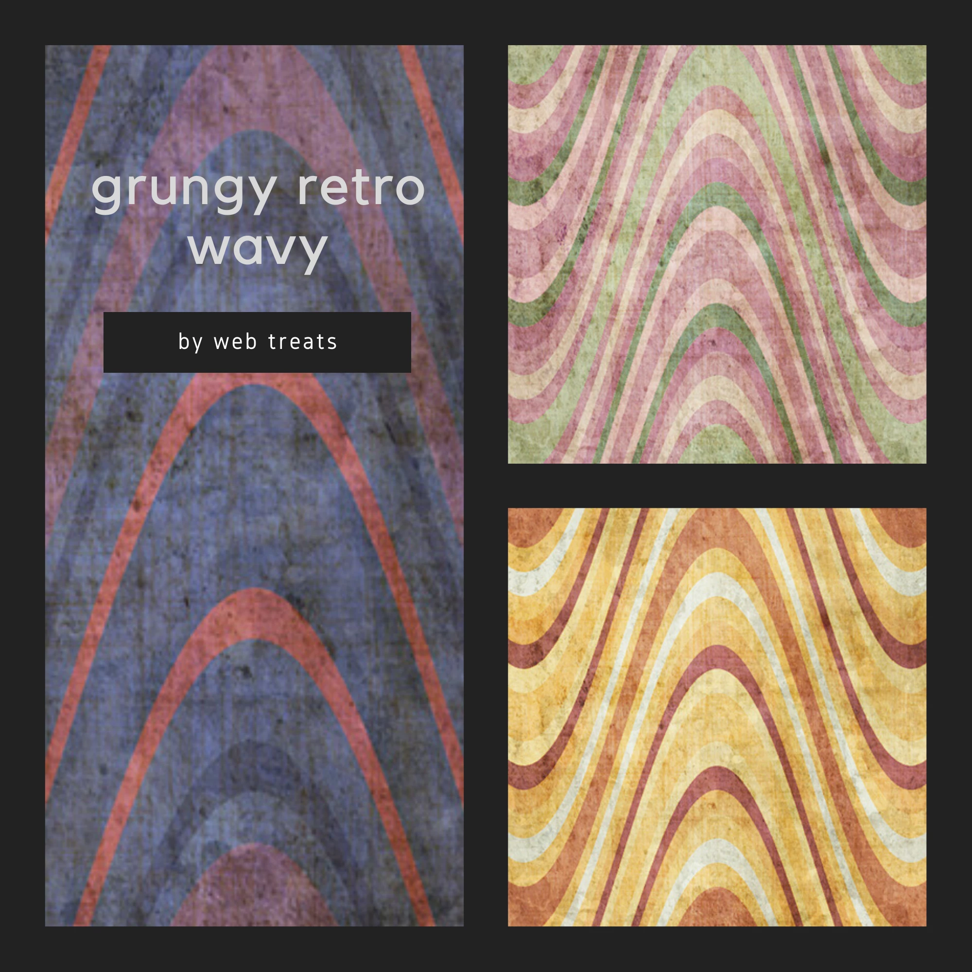 grungy retro wavy textures
