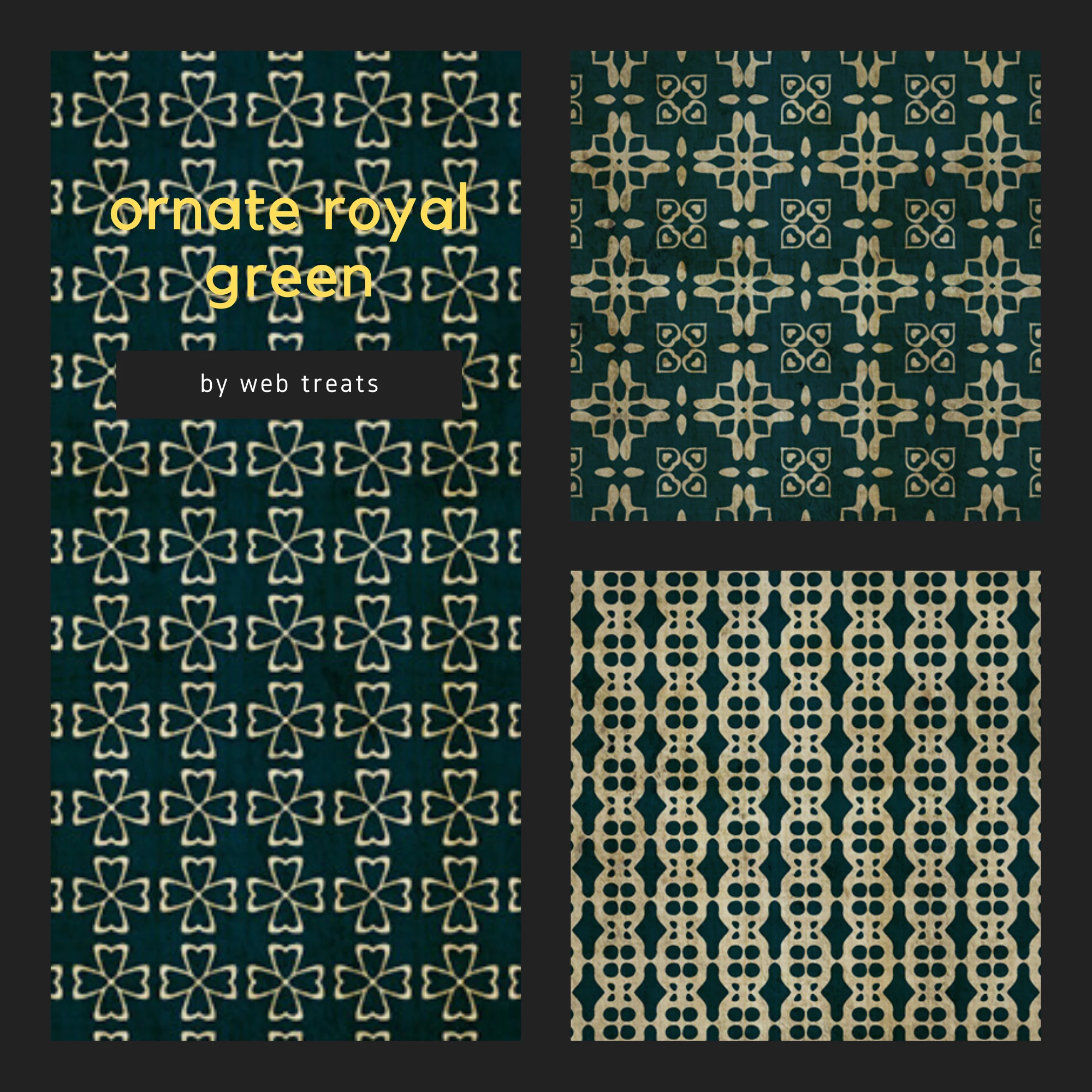 ornate royal green textures